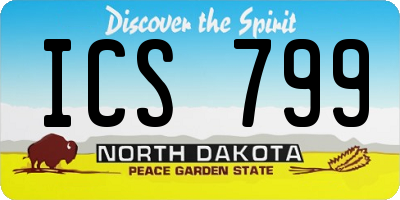 ND license plate ICS799