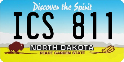 ND license plate ICS811