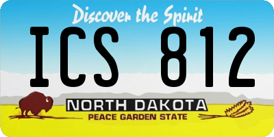 ND license plate ICS812