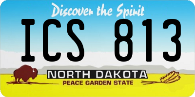 ND license plate ICS813