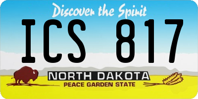 ND license plate ICS817
