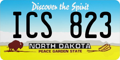 ND license plate ICS823