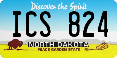 ND license plate ICS824