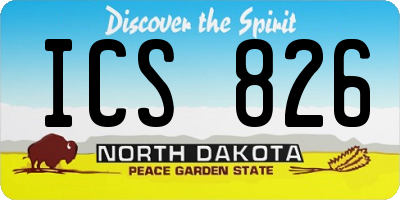ND license plate ICS826