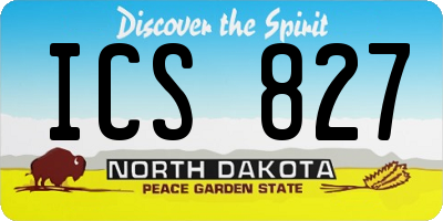 ND license plate ICS827