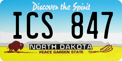 ND license plate ICS847