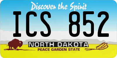 ND license plate ICS852