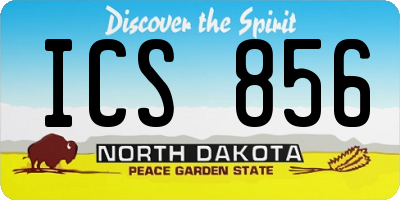 ND license plate ICS856