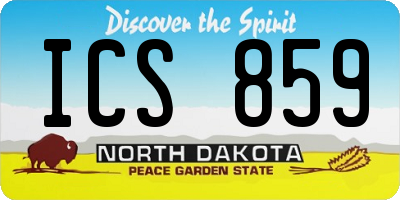 ND license plate ICS859