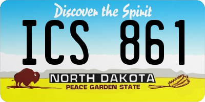 ND license plate ICS861