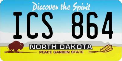 ND license plate ICS864