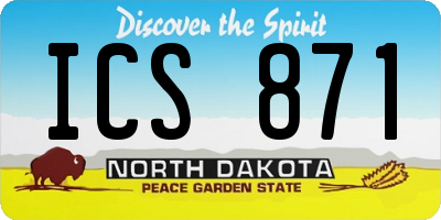 ND license plate ICS871