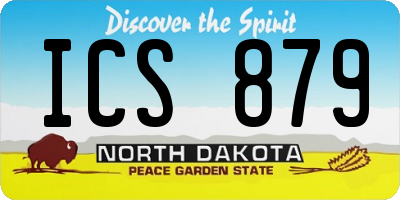 ND license plate ICS879