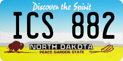 ND license plate ICS882