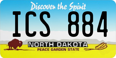 ND license plate ICS884