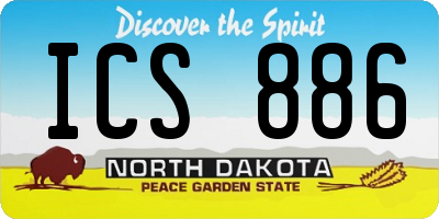 ND license plate ICS886