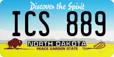 ND license plate ICS889
