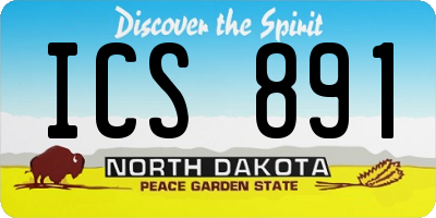 ND license plate ICS891