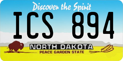 ND license plate ICS894