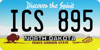 ND license plate ICS895