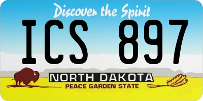 ND license plate ICS897