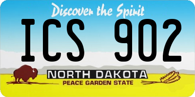 ND license plate ICS902