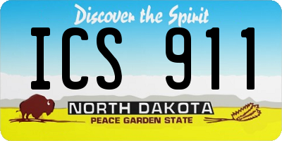 ND license plate ICS911