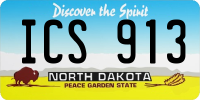 ND license plate ICS913