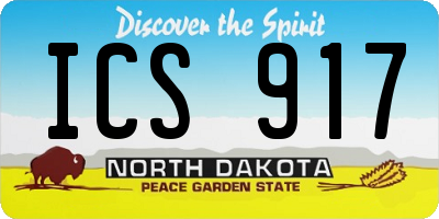 ND license plate ICS917