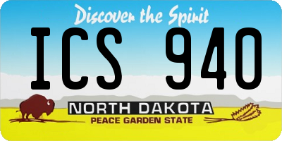 ND license plate ICS940