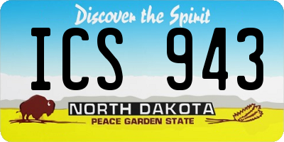 ND license plate ICS943