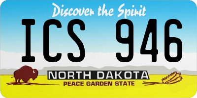 ND license plate ICS946