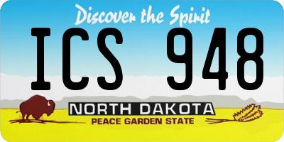 ND license plate ICS948