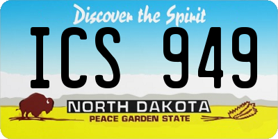 ND license plate ICS949
