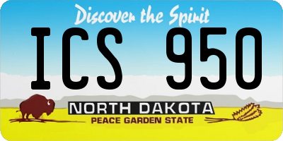 ND license plate ICS950