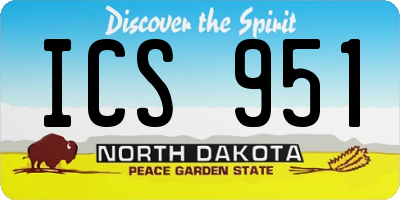 ND license plate ICS951
