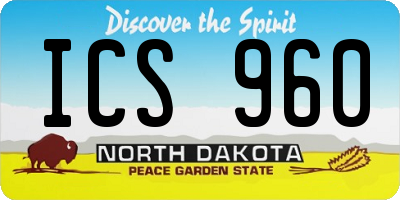 ND license plate ICS960