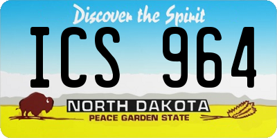 ND license plate ICS964