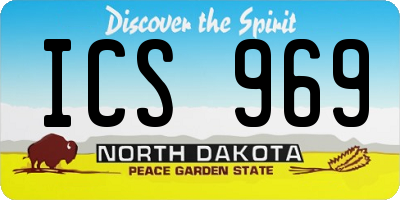 ND license plate ICS969