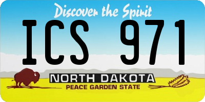 ND license plate ICS971