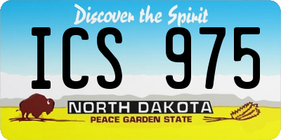ND license plate ICS975