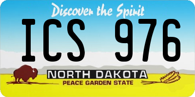 ND license plate ICS976