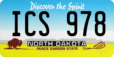 ND license plate ICS978