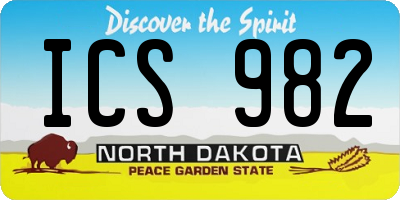 ND license plate ICS982