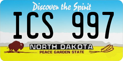 ND license plate ICS997
