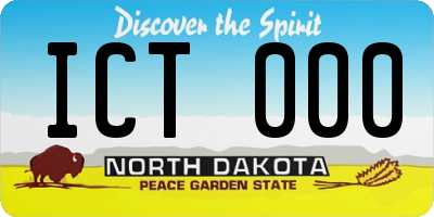 ND license plate ICT000