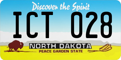 ND license plate ICT028