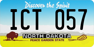ND license plate ICT057