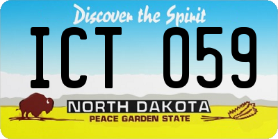 ND license plate ICT059