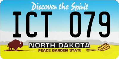 ND license plate ICT079